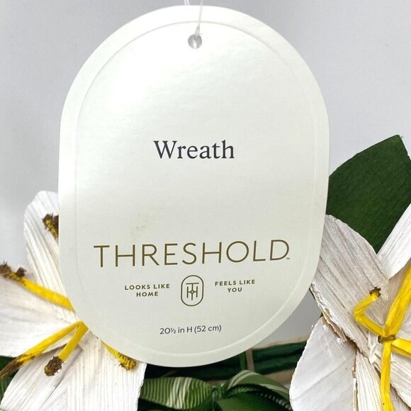 Target Easter Bunny Decorative Wreath Floral Ribbon Threshold™ 20.5" Height - Picture 4 of 7